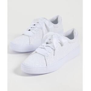 New Keds Alley Celebration Sequins Sneakers in White Women's Size 9.5